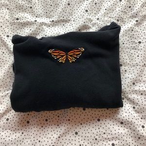 butterfly crop sweatshirt